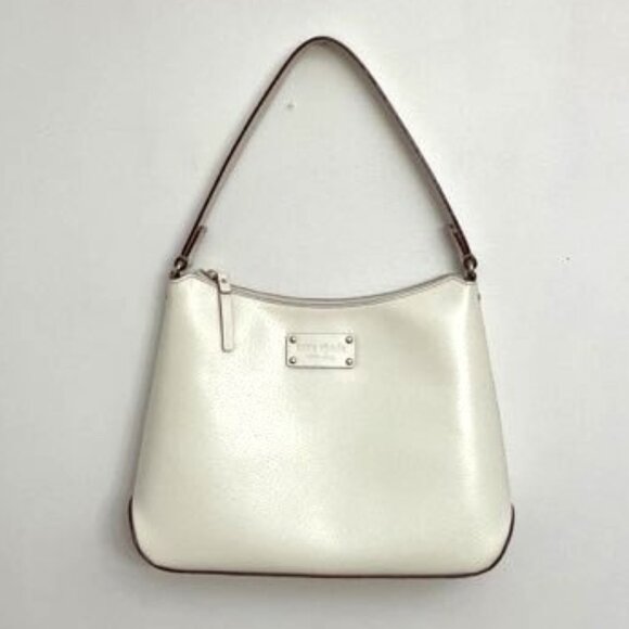 kate spade Handbags - Kate Spade New York Bag Purse Off White Cream Pebble Leather Neutral Classic